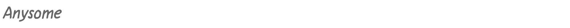Sample characters Anysome Font